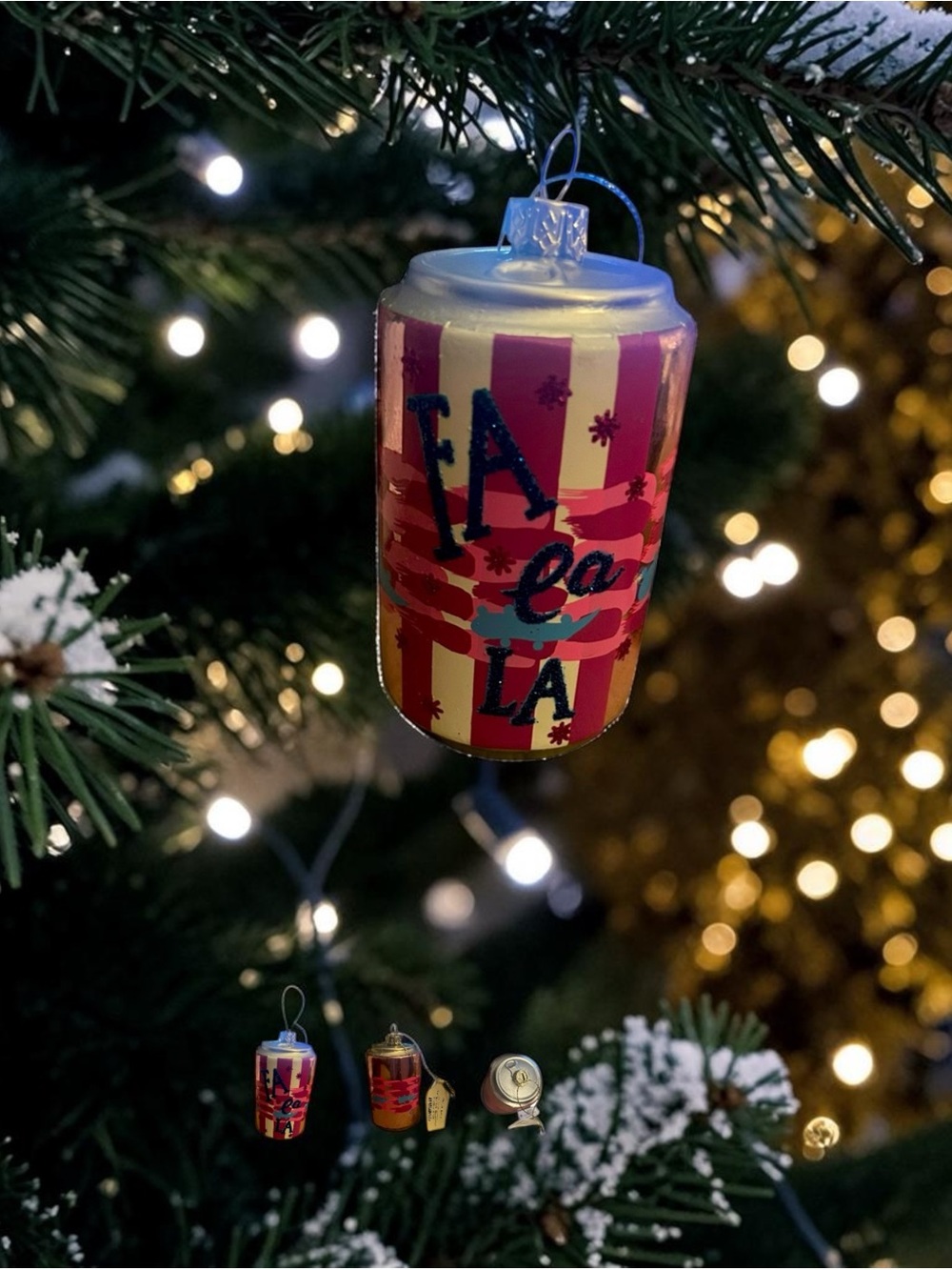 •NWT Kirklands Soda Can Fa La La Ornament
